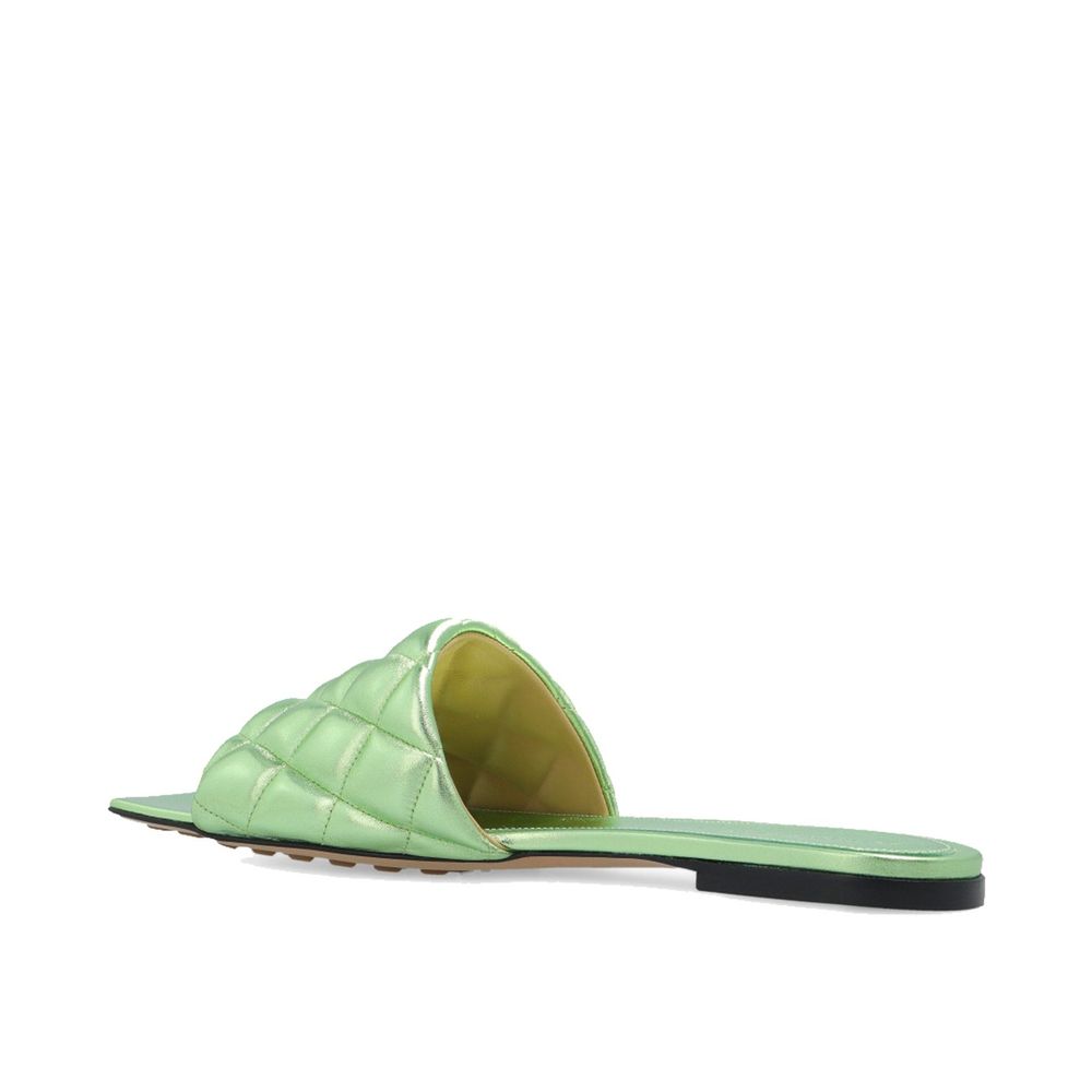 Bicolor Calfskin Flat Sandals