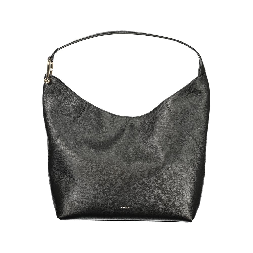 Furla Black Leather Lara Shoulder Bag
