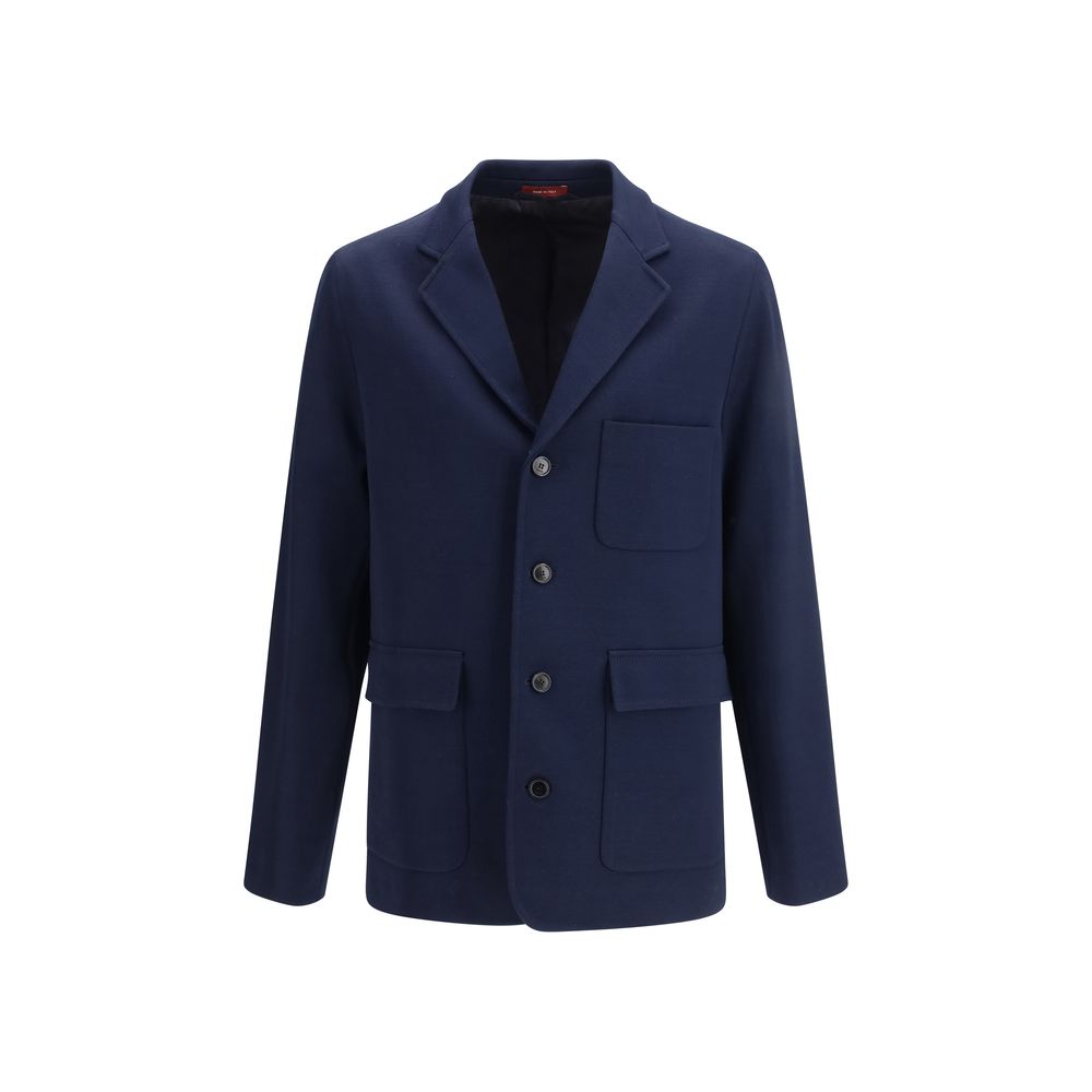 Gucci Blue Cotton Tailored Jacket