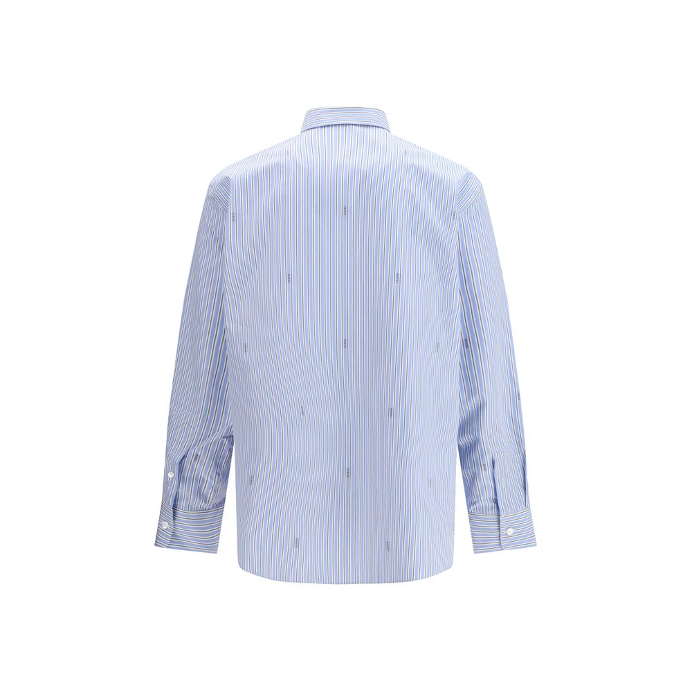 Gucci Light Blue Striped Cotton Shirt