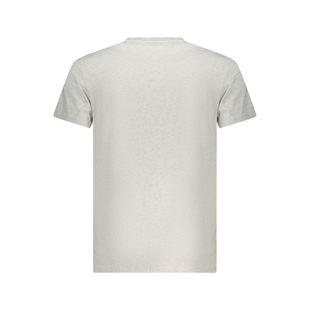 Tommy Hilfiger Grey Cotton Logo T-Shirt