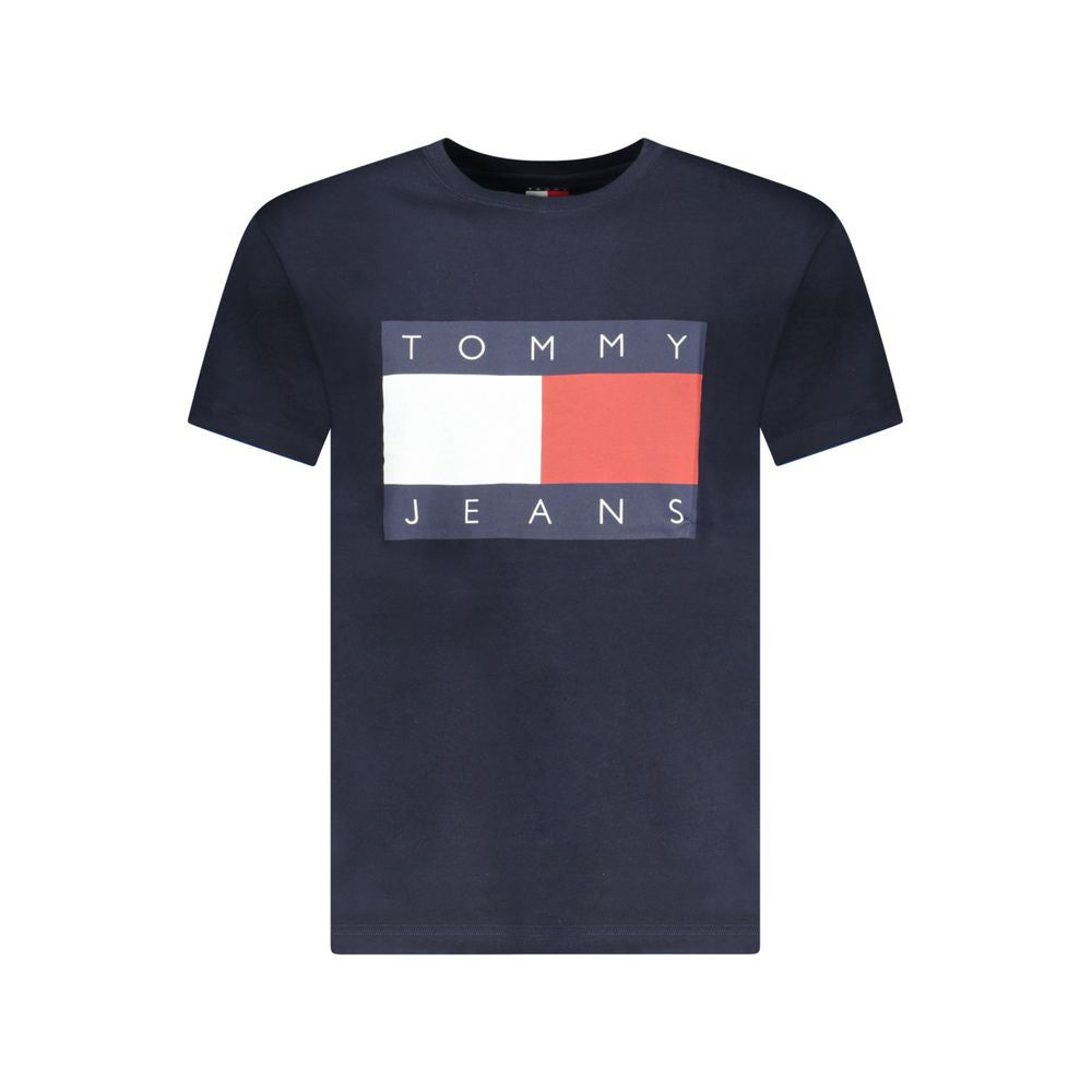 Tommy Hilfiger Blue Cotton Crewneck T-Shirt