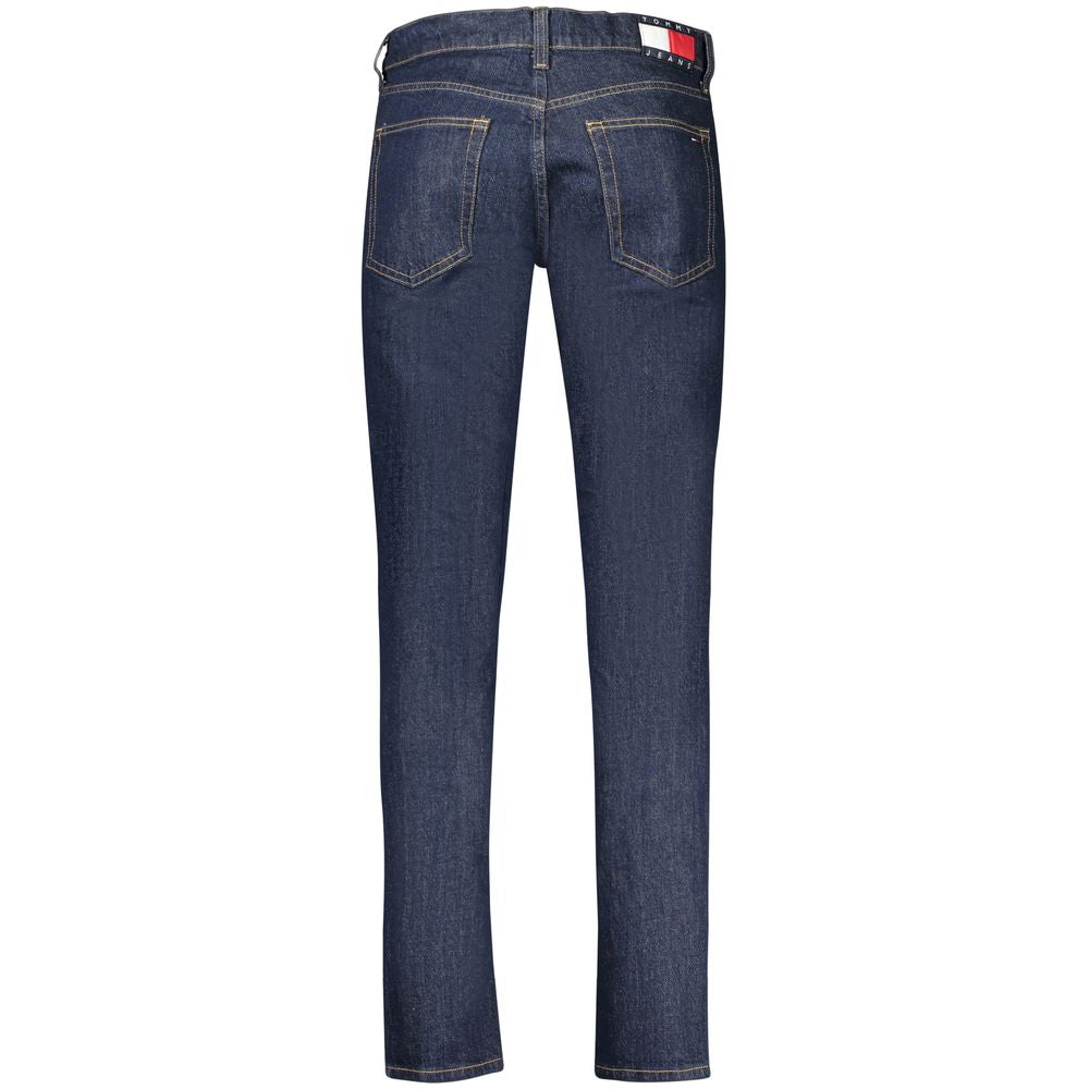 Tommy Hilfiger Blue Cotton Slim Tapered Jeans