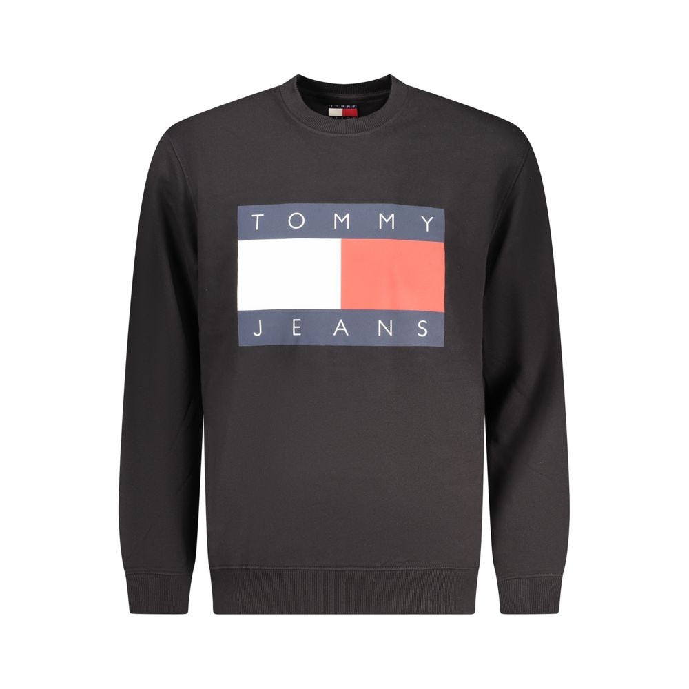 Tommy Hilfiger Black Cotton Logo Sweatshirt