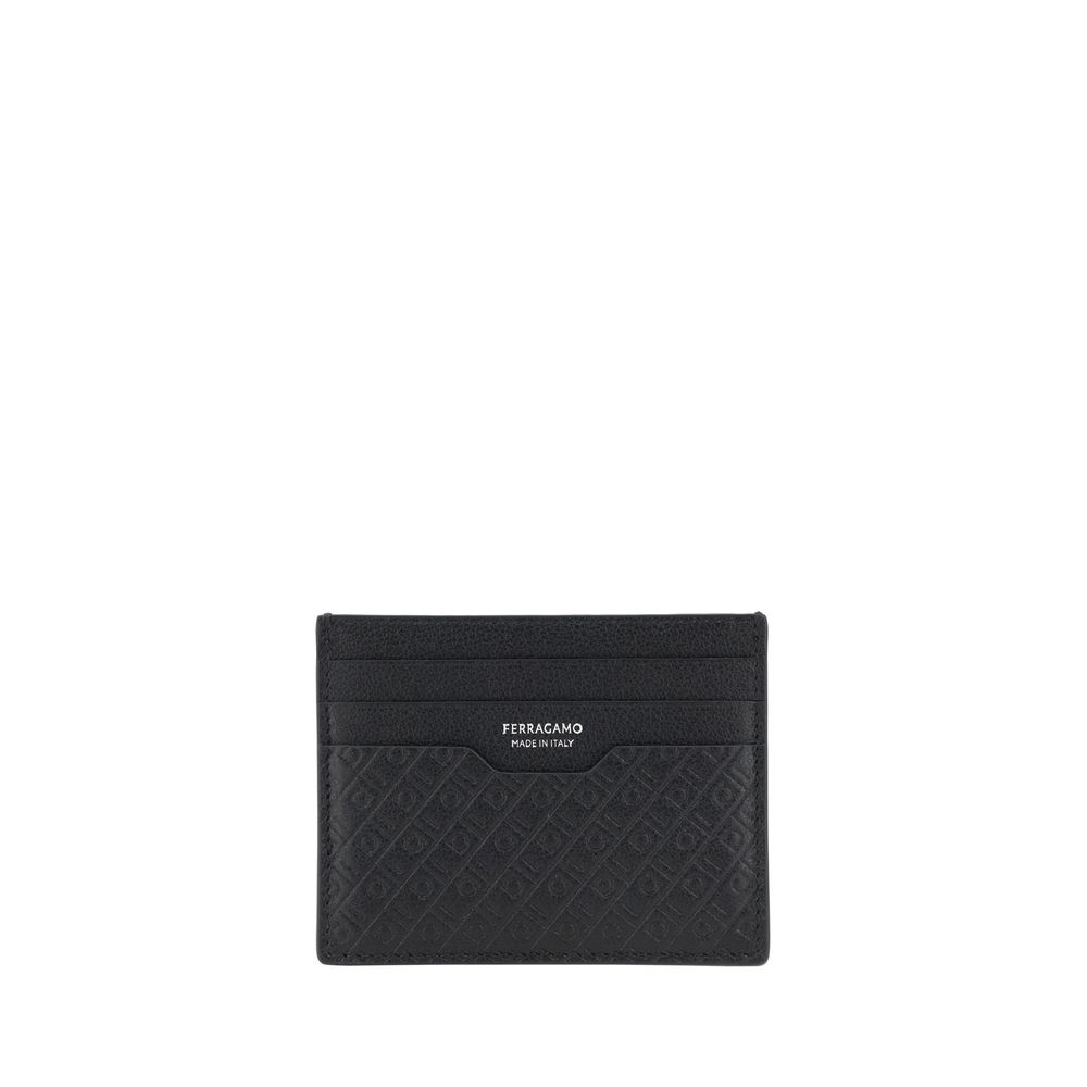 Ferragamo Black Calf Leather Wallet