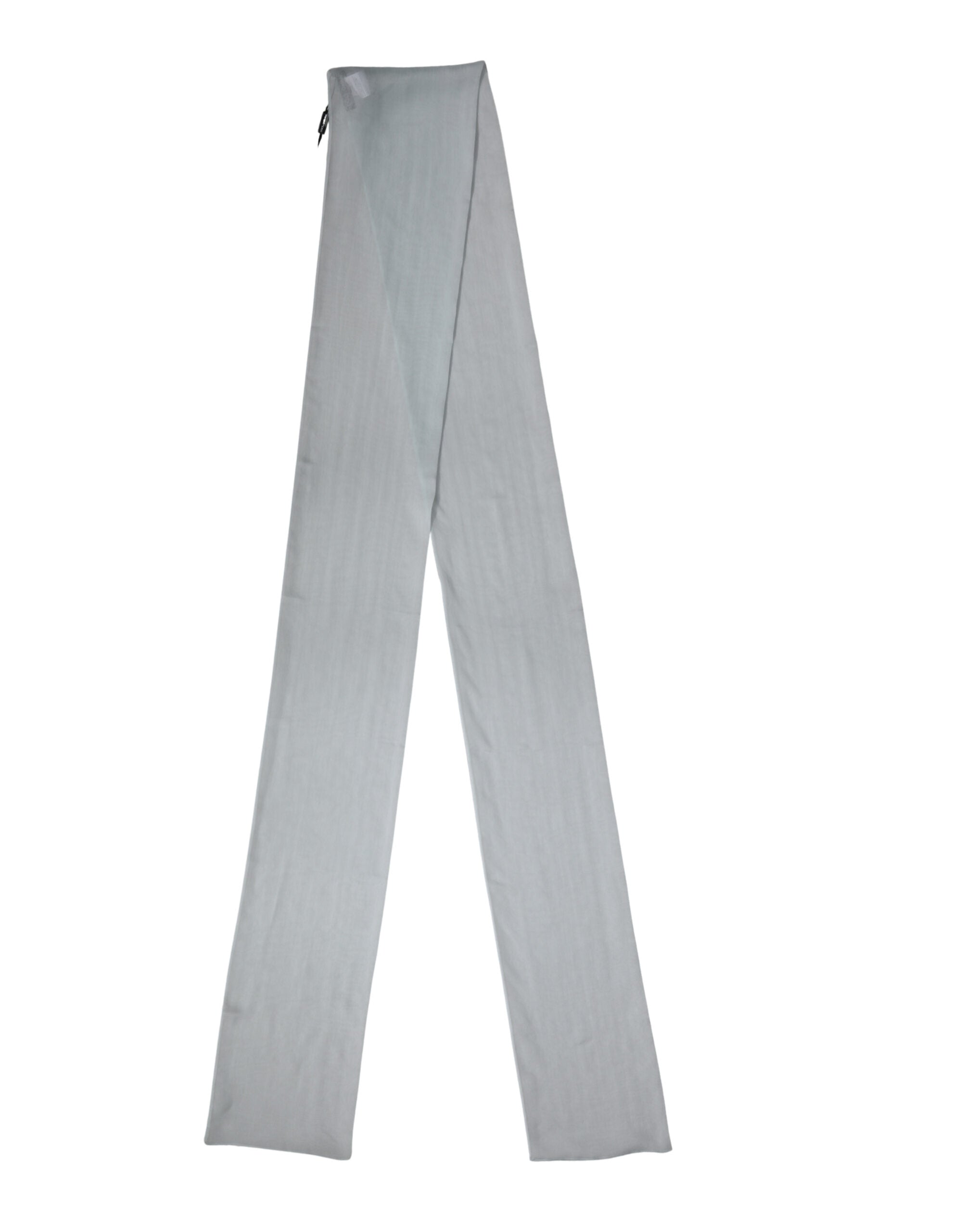 Light Blue Silk Sash Wrap Foulard 294.5cm x 19cm Scarf