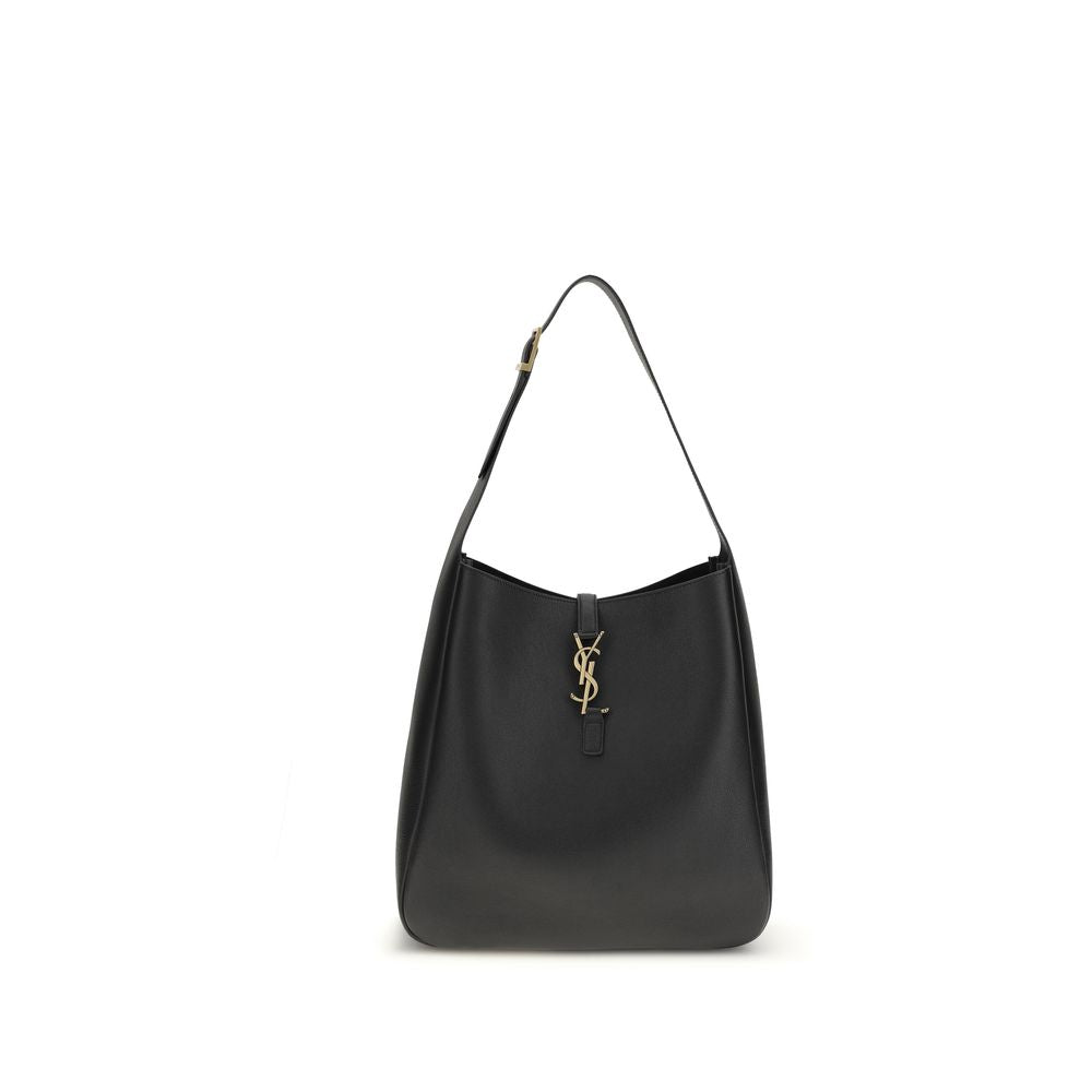 Saint Laurent Le 5 a 7 Black Leather Shoulder Bag