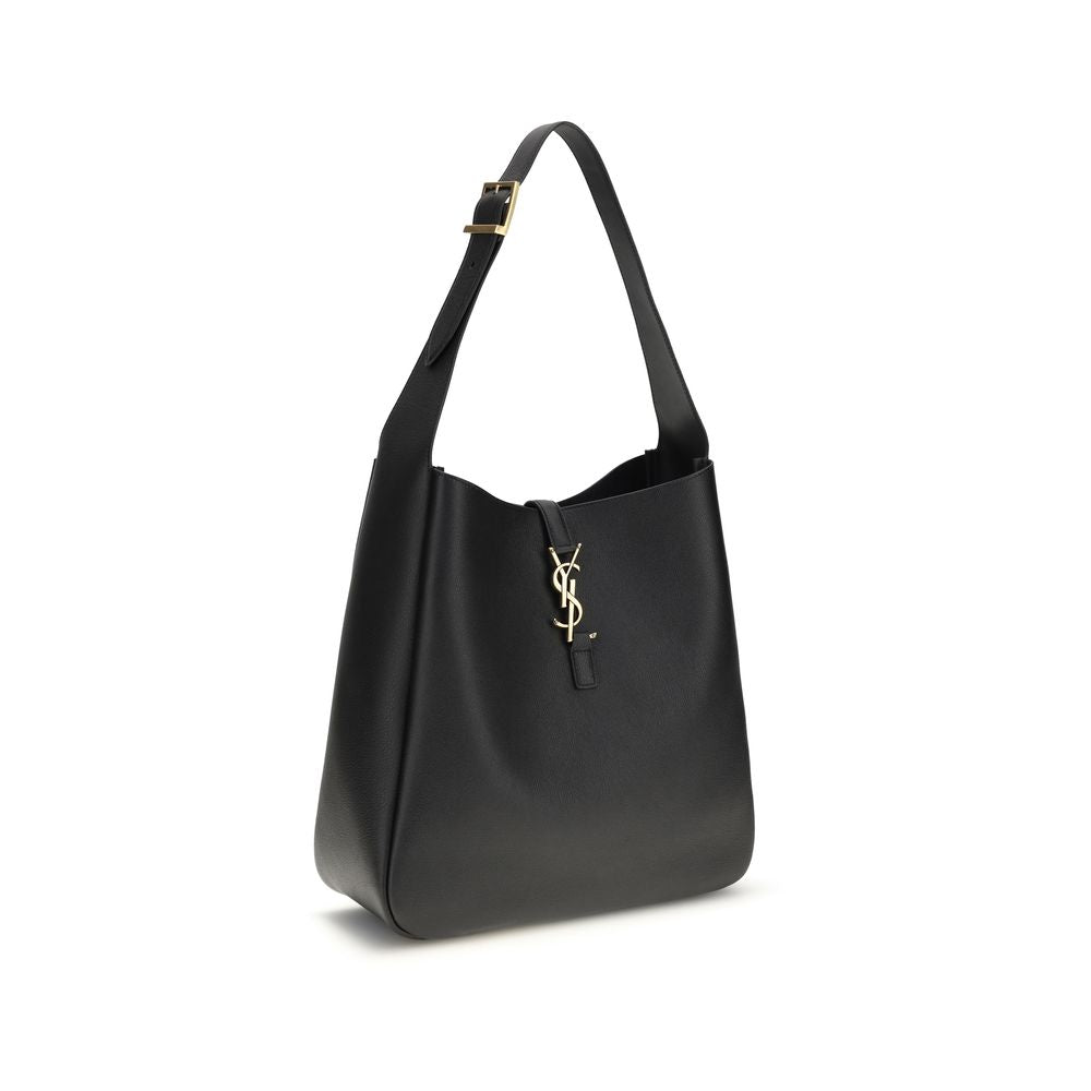 Saint Laurent Le 5 a 7 Black Leather Shoulder Bag
