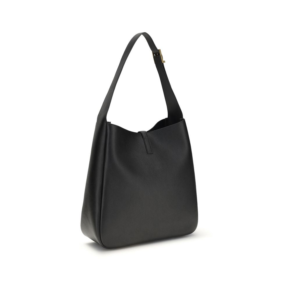Saint Laurent Le 5 a 7 Black Leather Shoulder Bag