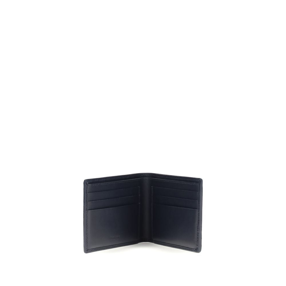 Ferragamo Gray Calf Leather Wallet