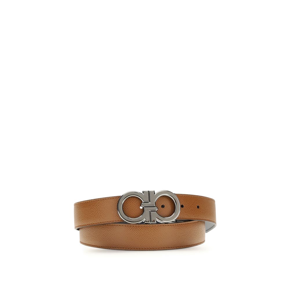 Ferragamo Brown Calf Leather Regular Belt
