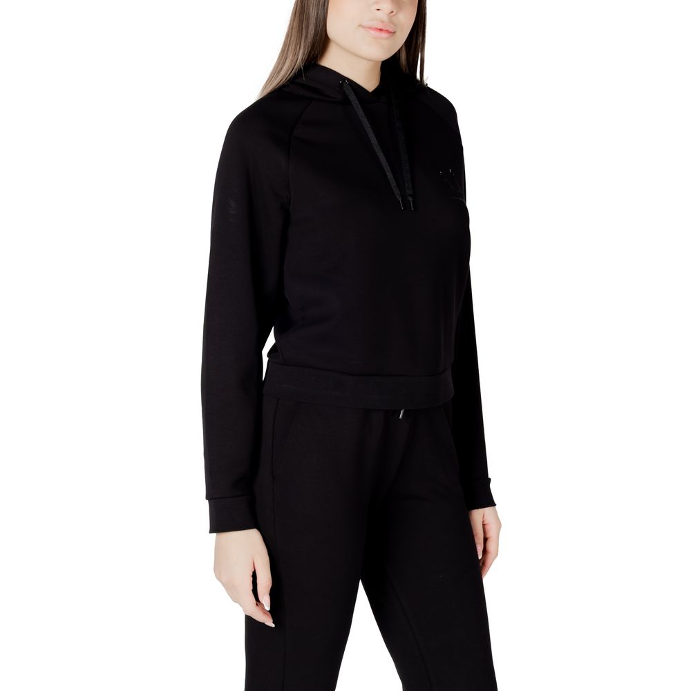 Black Viscose Hoodie