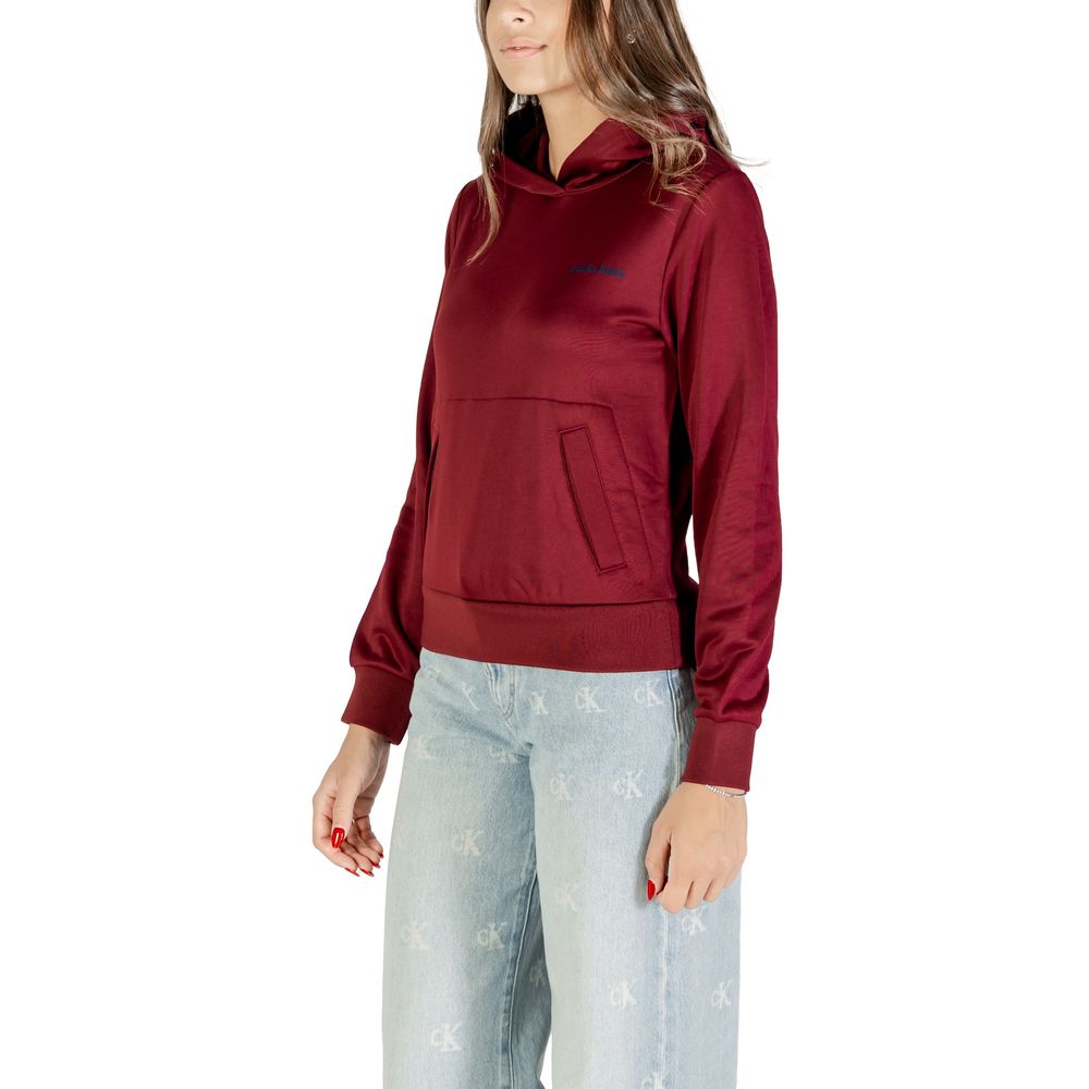 Calvin Klein Burgundy Cotton Hoodie