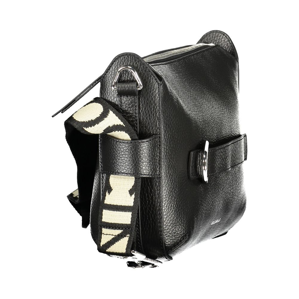 Coccinelle Gretel Ribbon Black Leather Shoulder Bag
