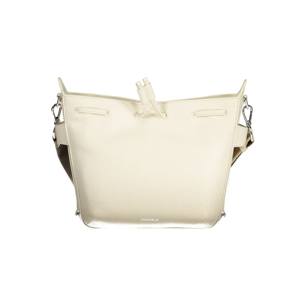 Coccinelle White Leather Gretel Ribbon Bag