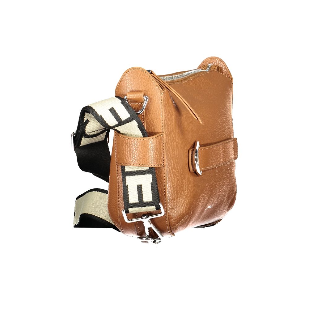 Coccinelle Brown Leather Gretel Ribbon Bag