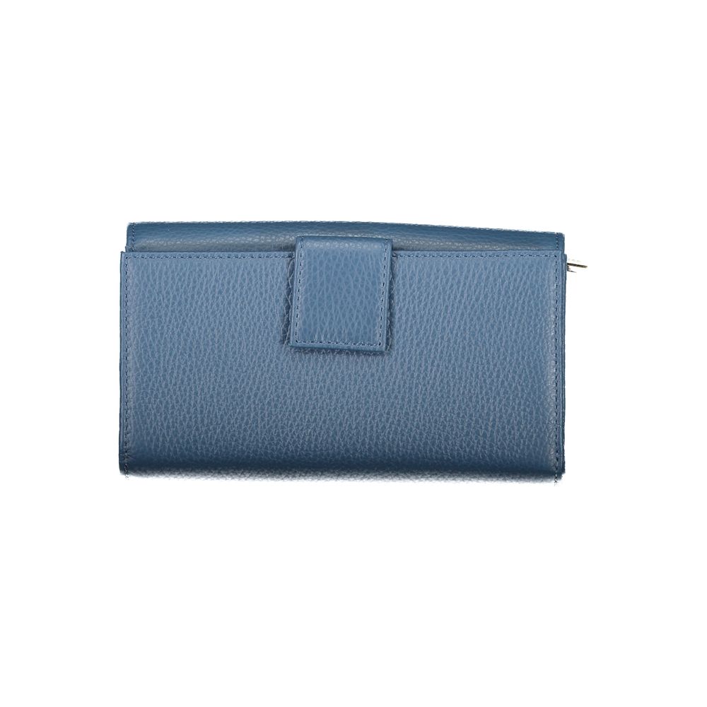 Coccinelle Blue Leather Metallic Soft Wallet