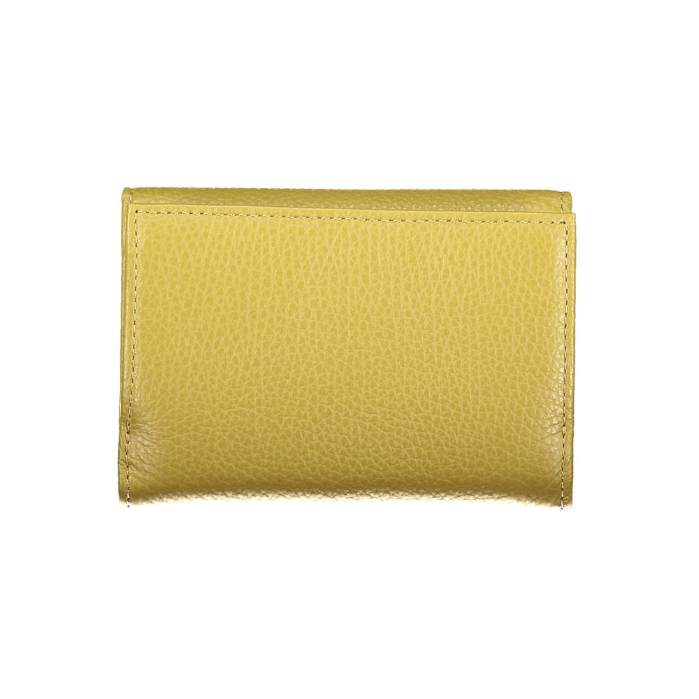 Coccinelle Green Leather Metallic Soft Wallet