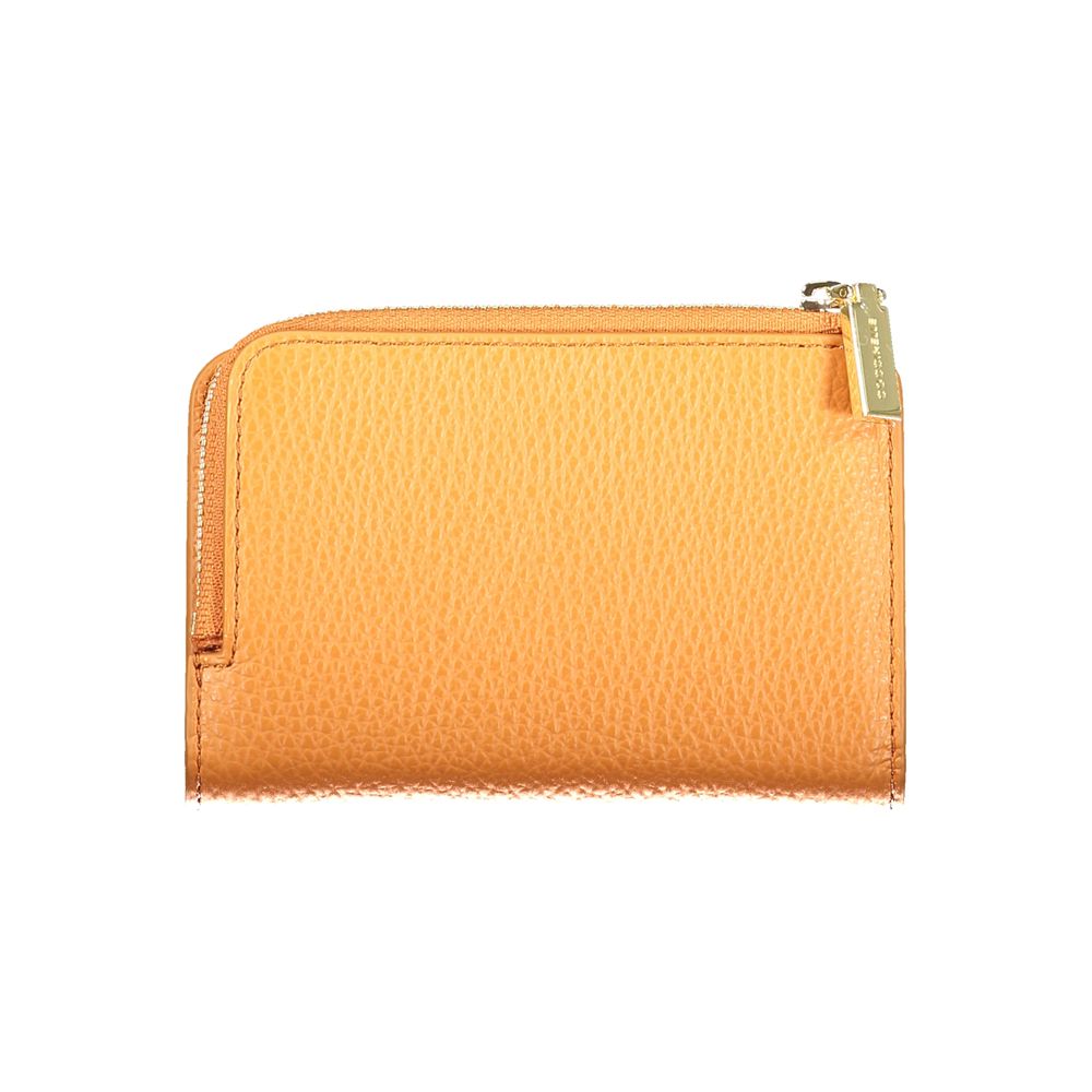 Coccinelle Orange Metallic Leather Wallet