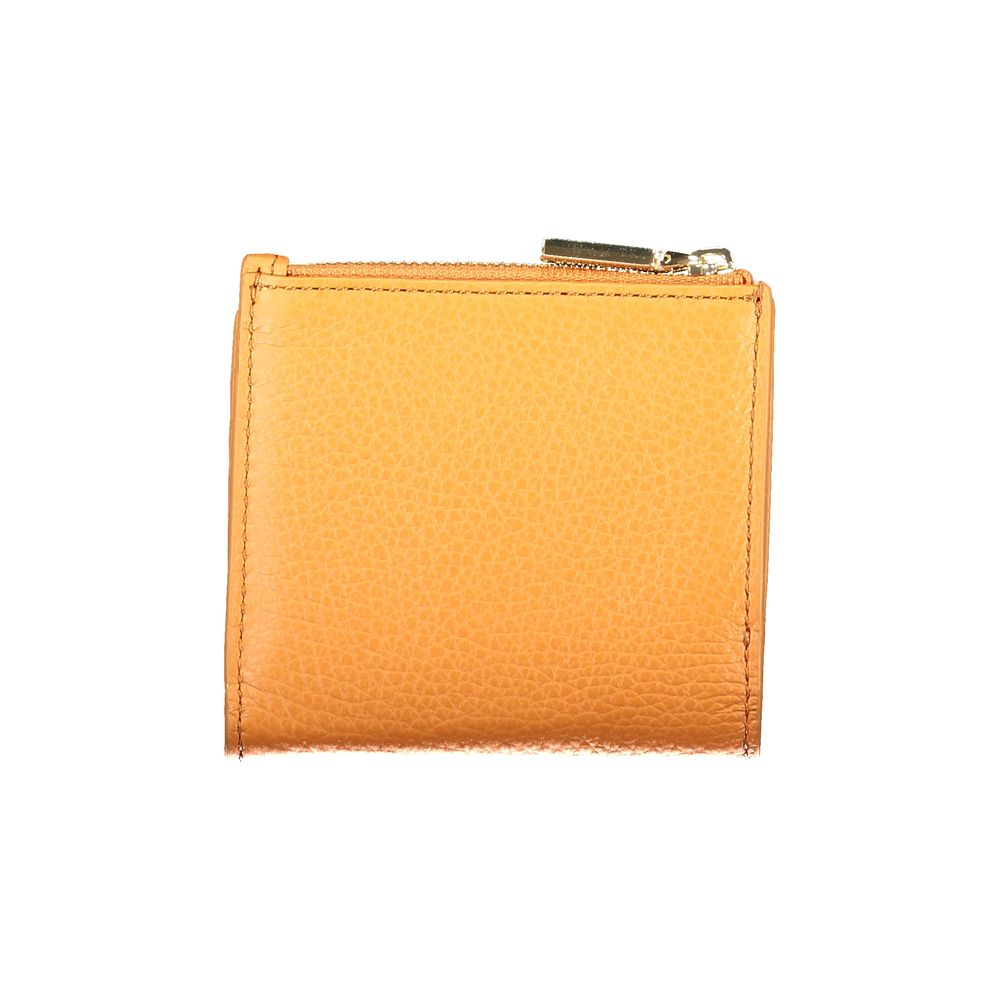Coccinelle Orange Metallic Leather Wallet