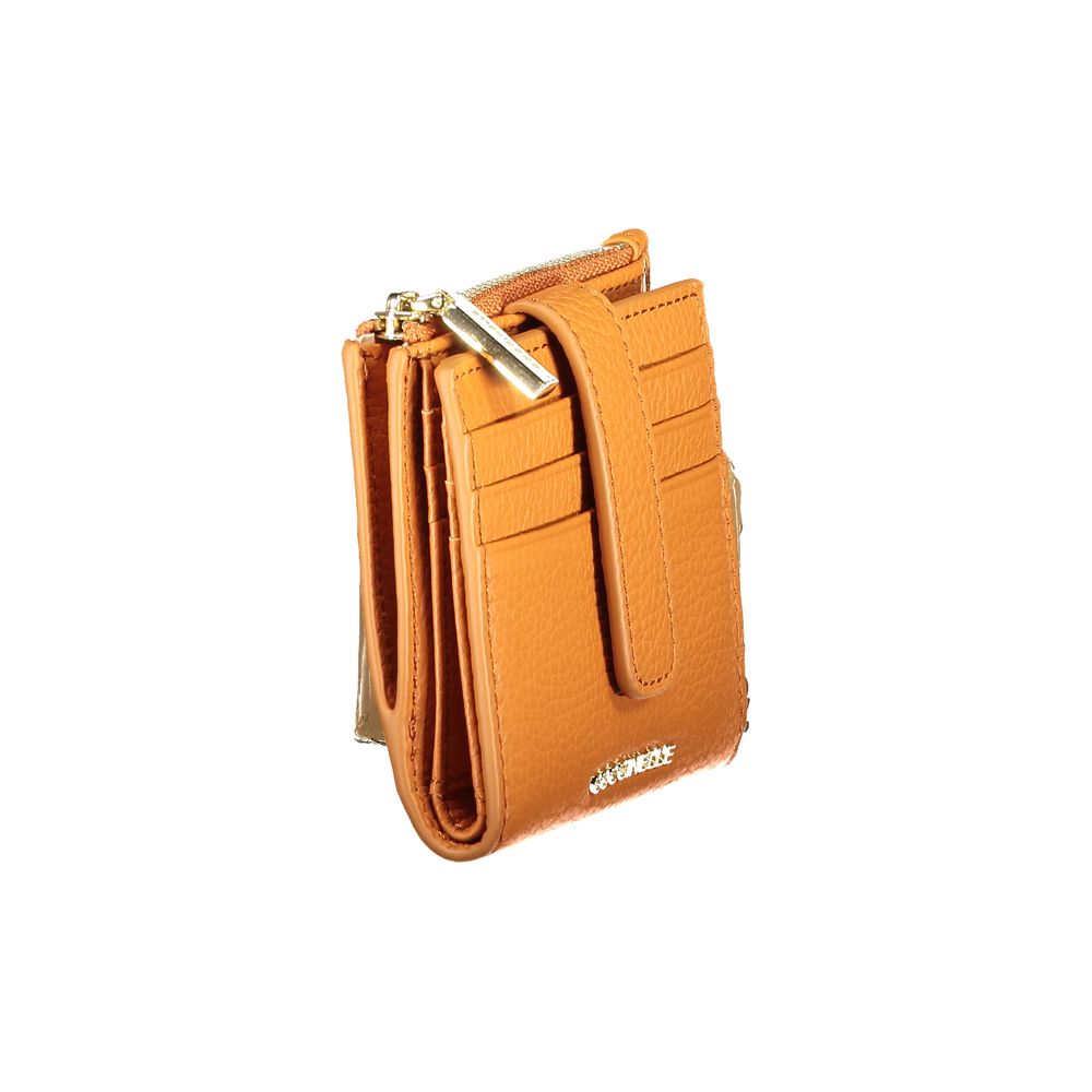 Coccinelle Orange Metallic Leather Wallet