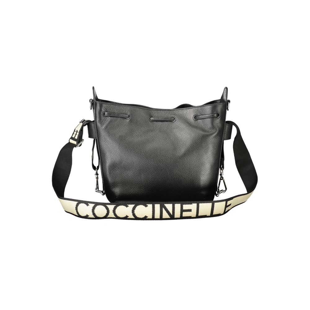 Coccinelle Black Leather Gretel Ribbon Bag