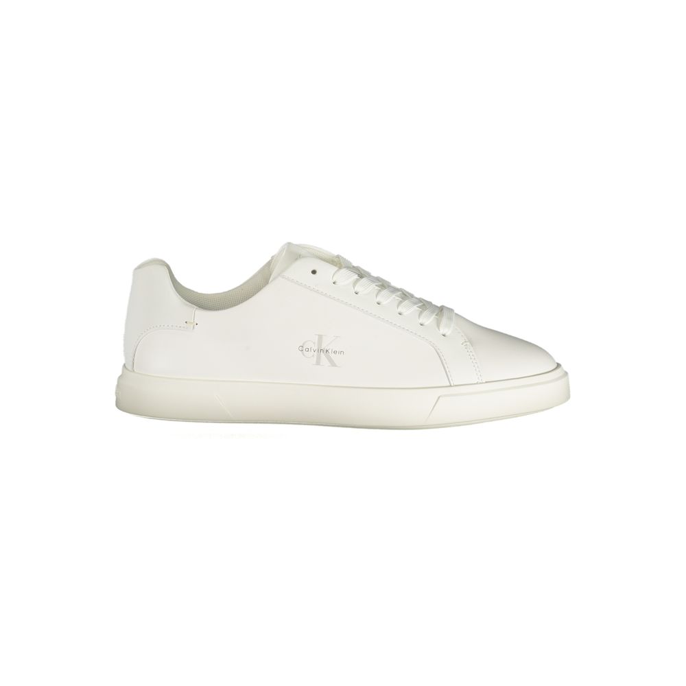 Calvin Klein White Polyurethane Sneaker