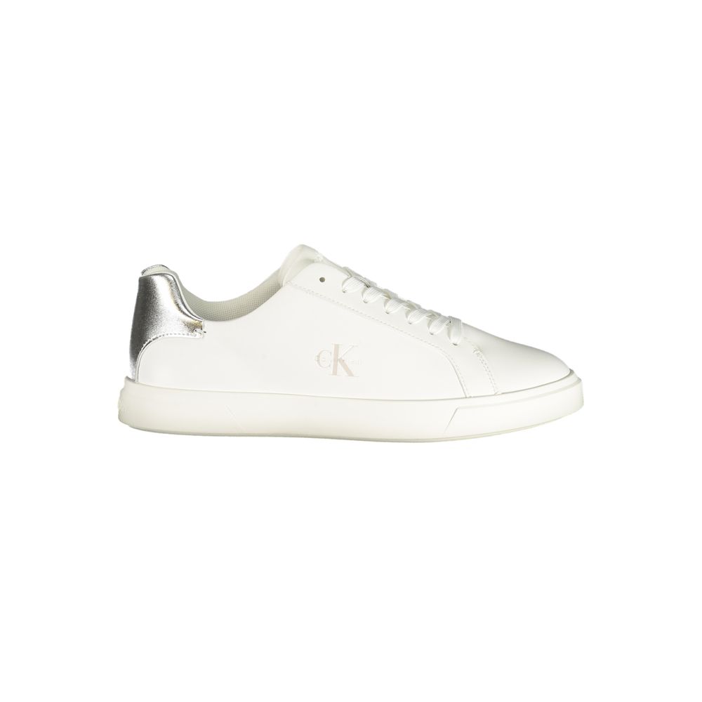 Calvin Klein White Polyurethane Sneaker