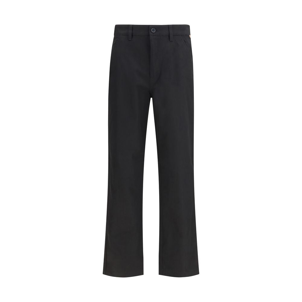Burberry Black Cotton Chino Trousers