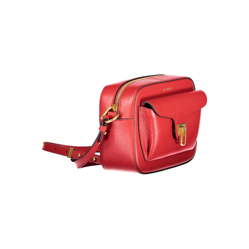 Coccinelle Red Leather Shoulder Bag