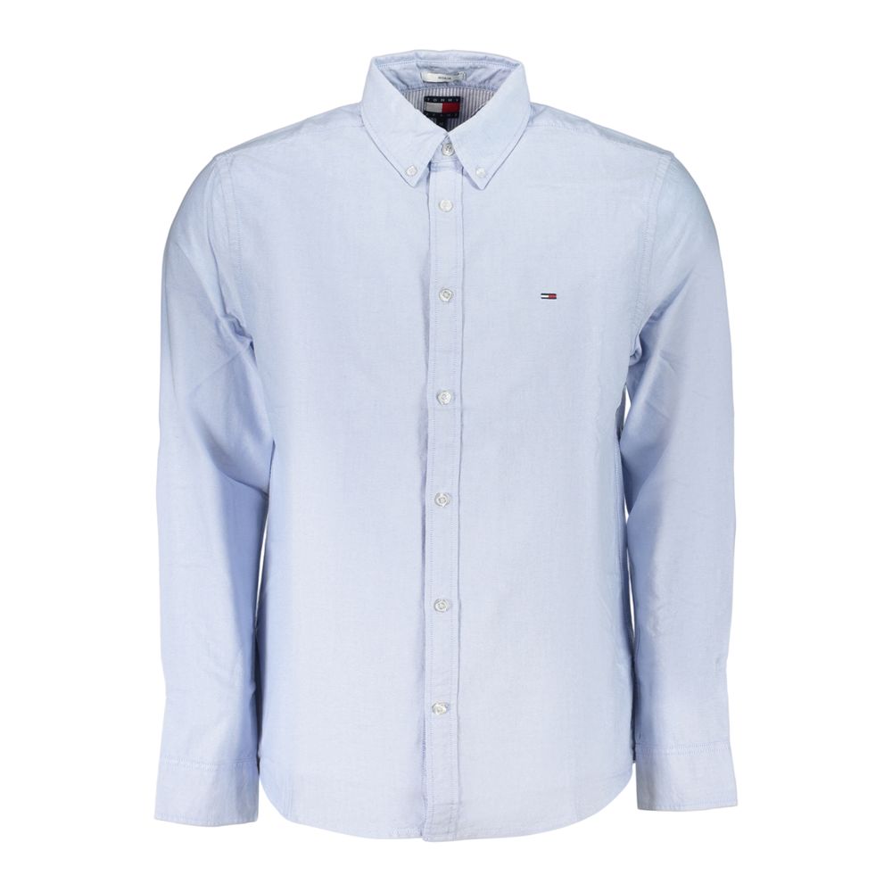 Tommy Hilfiger Blue Cotton Regular Fit Dress Shirt