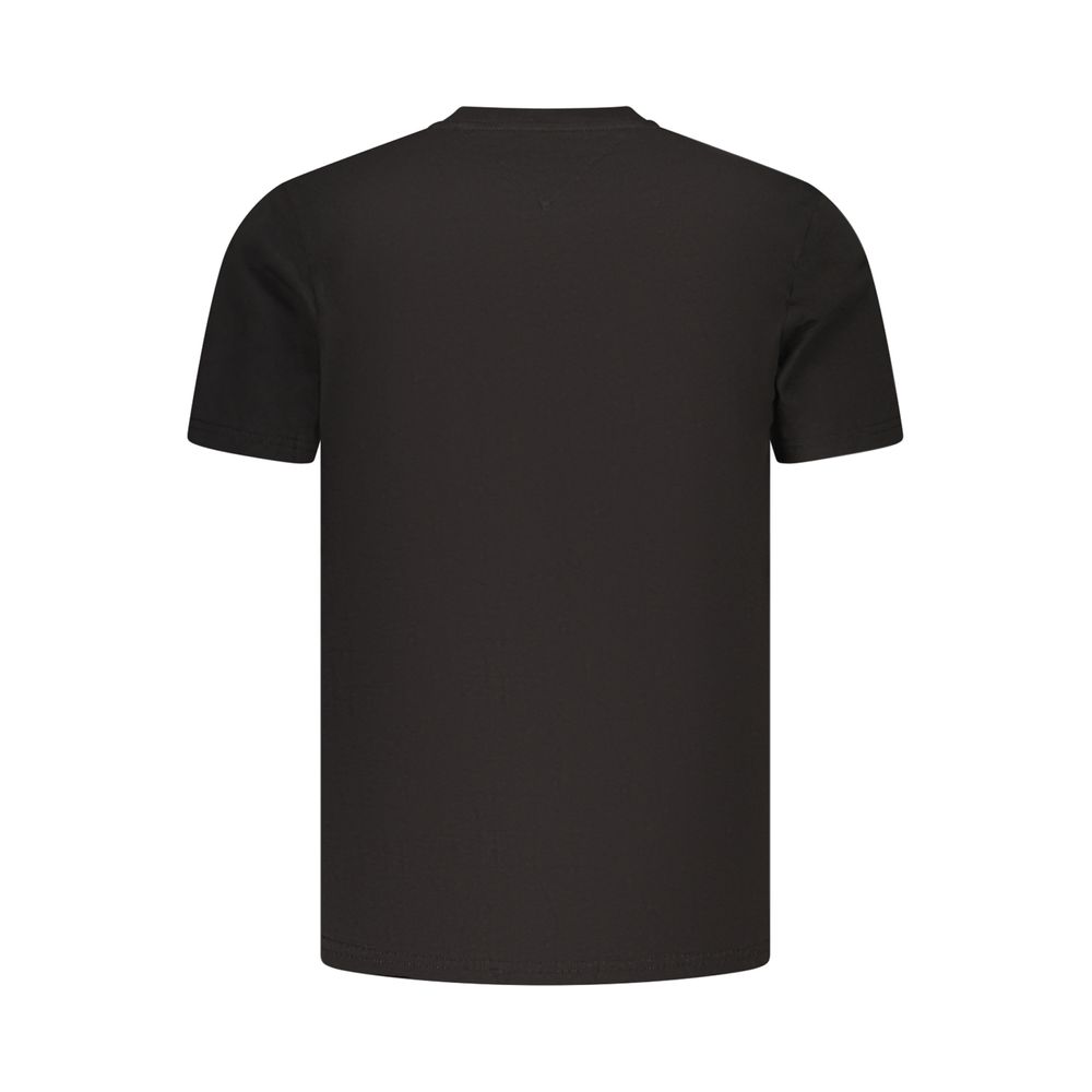 Tommy Hilfiger Black Cotton Embroidered T-Shirt