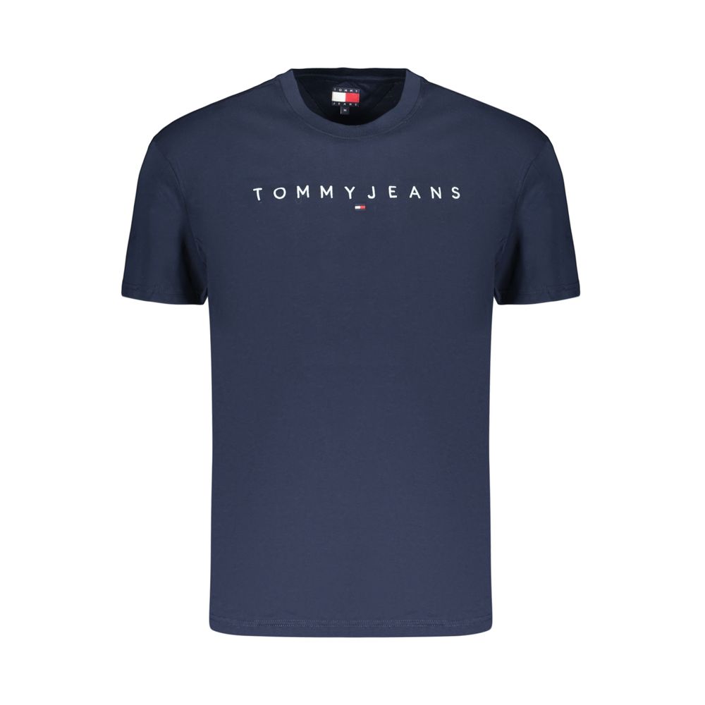 Tommy Hilfiger Blue Embroidered Cotton T-Shirt