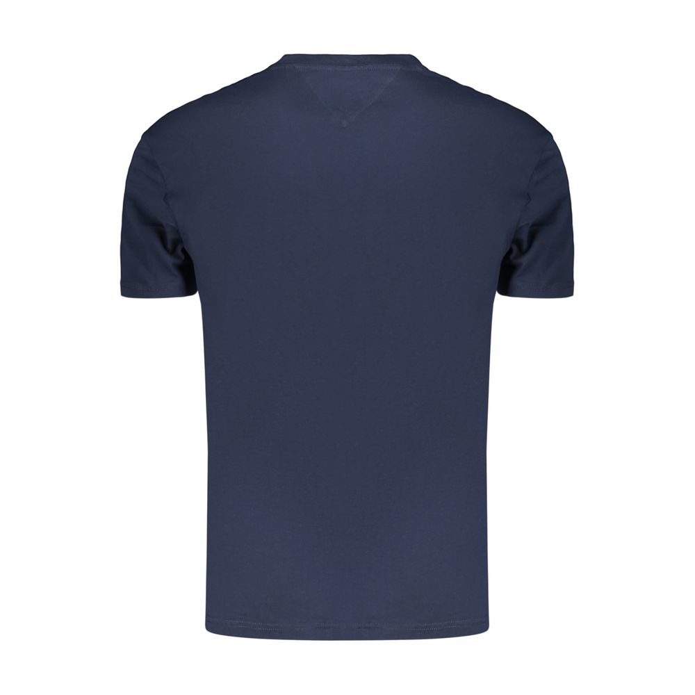 Tommy Hilfiger Blue Embroidered Cotton T-Shirt