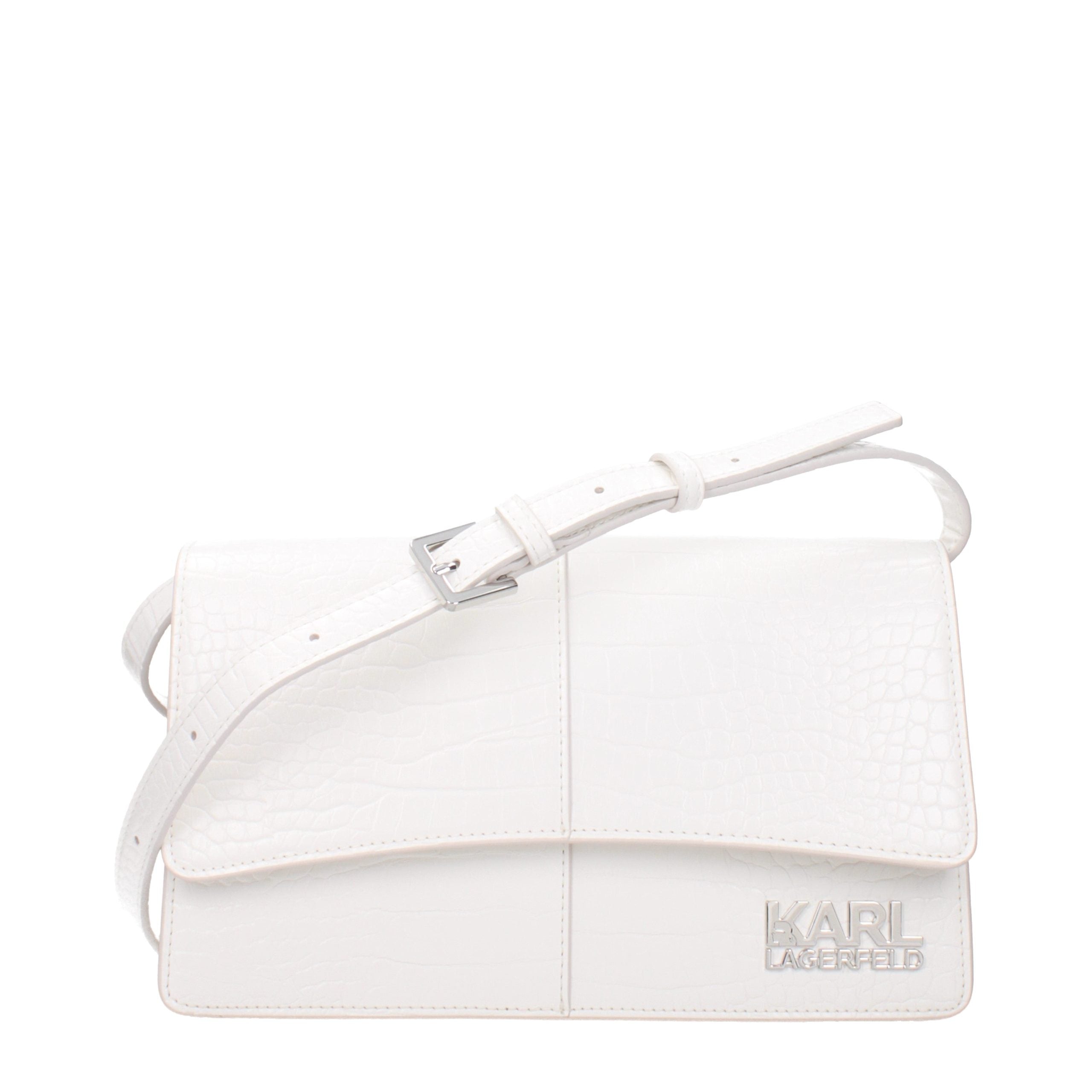 Karl Lagerfeld Polyurethane Crossbody Bag in White
