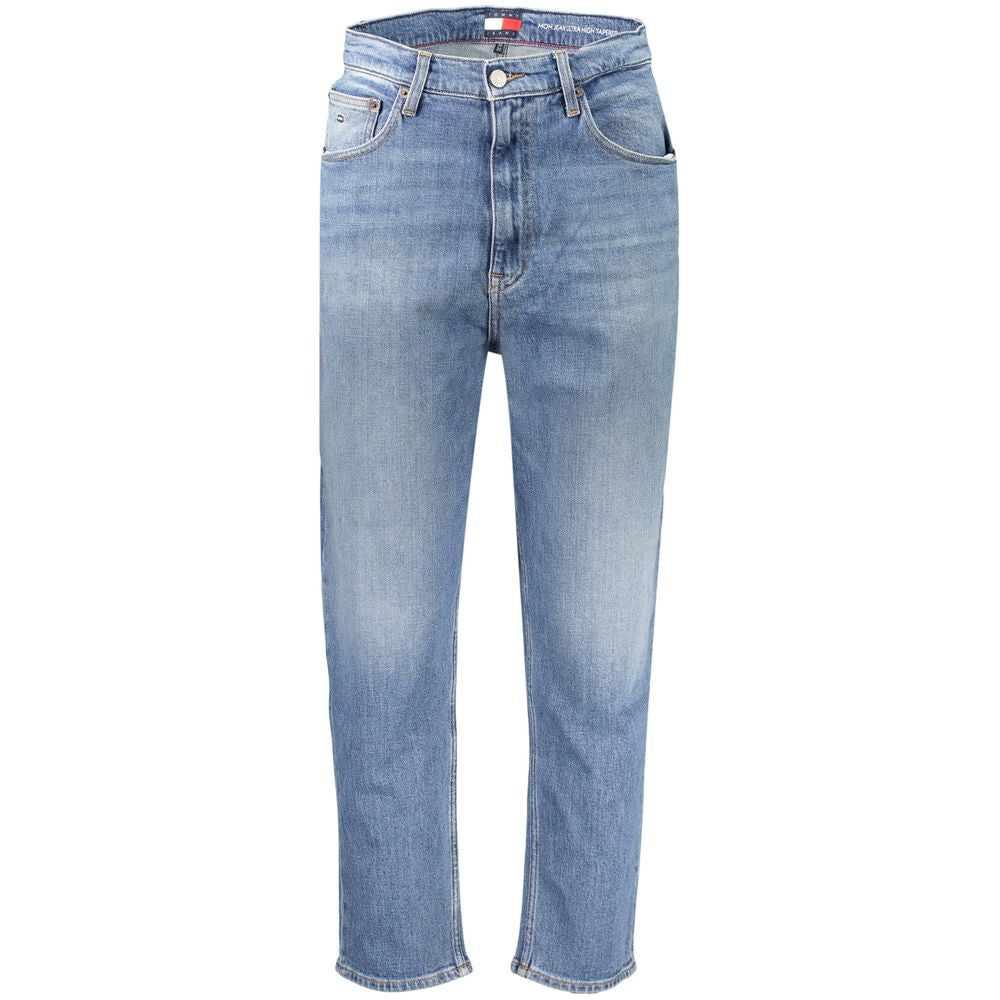 Tommy Hilfiger Blue High-Waisted Tapered Jeans