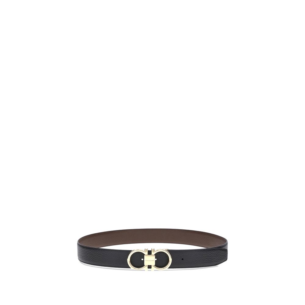 Ferragamo Black Calf Leather Belt