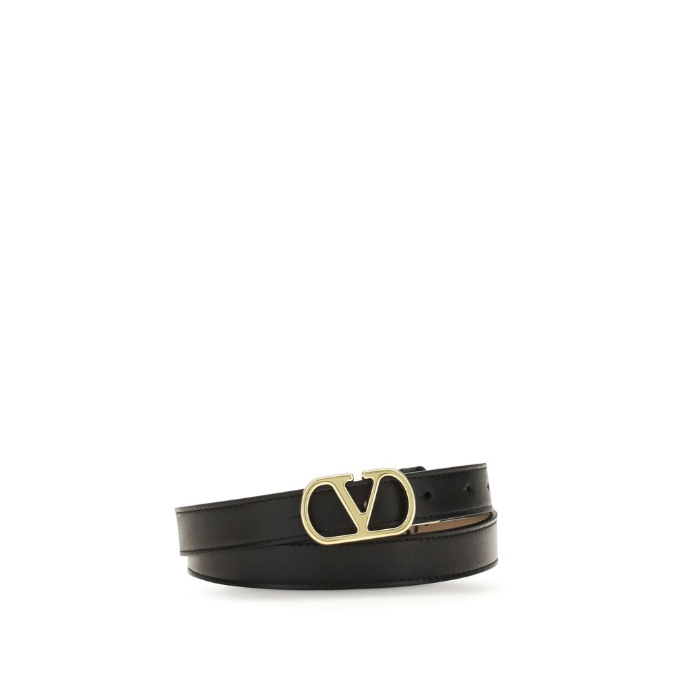 Valentino Garavani Black Reversible Calfskin Belt