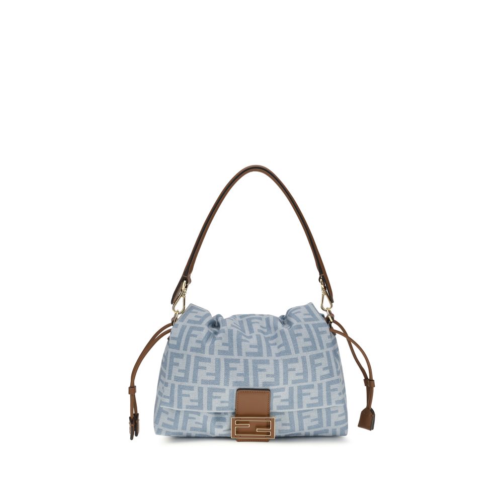 Fendi Blue FF Denim Baguette Bag