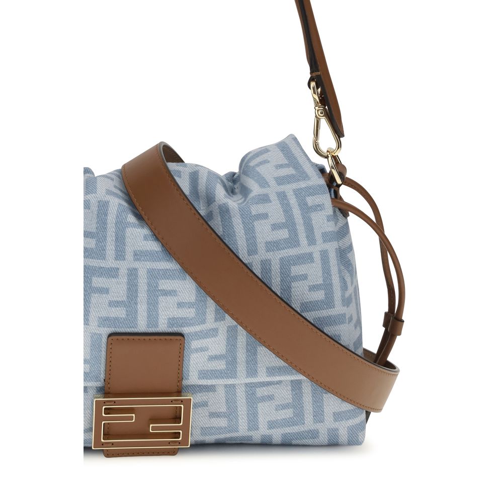 Fendi Blue FF Denim Baguette Bag