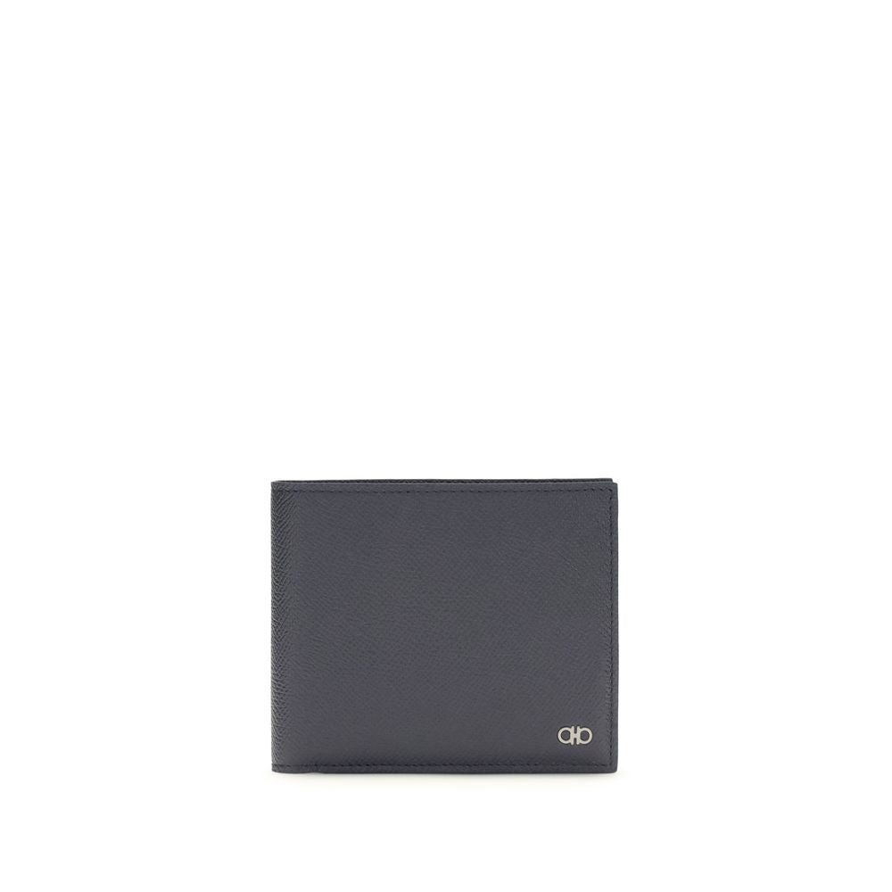 Ferragamo Blue Calf Leather Wallet