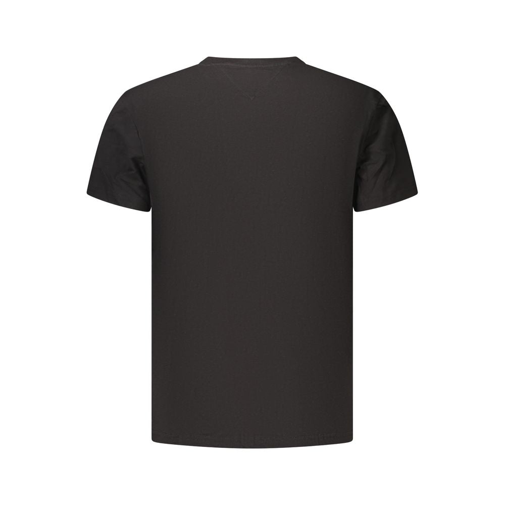 Tommy Hilfiger Black Cotton Logo T-Shirt