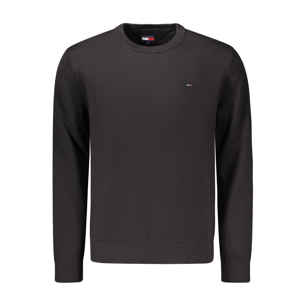 Tommy Hilfiger Black Cotton Crew Neck Sweater