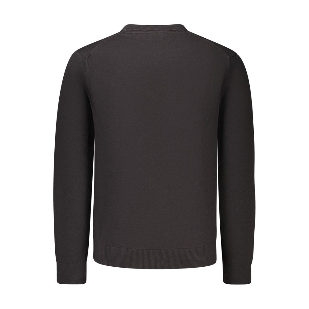 Tommy Hilfiger Black Cotton Crew Neck Sweater