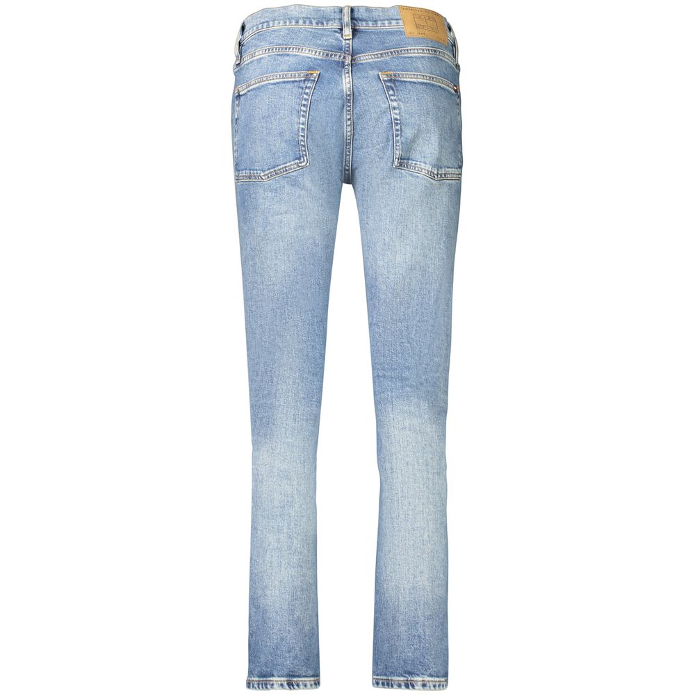 Tommy Hilfiger Blue Cotton Slim Mid-Rise Jeans