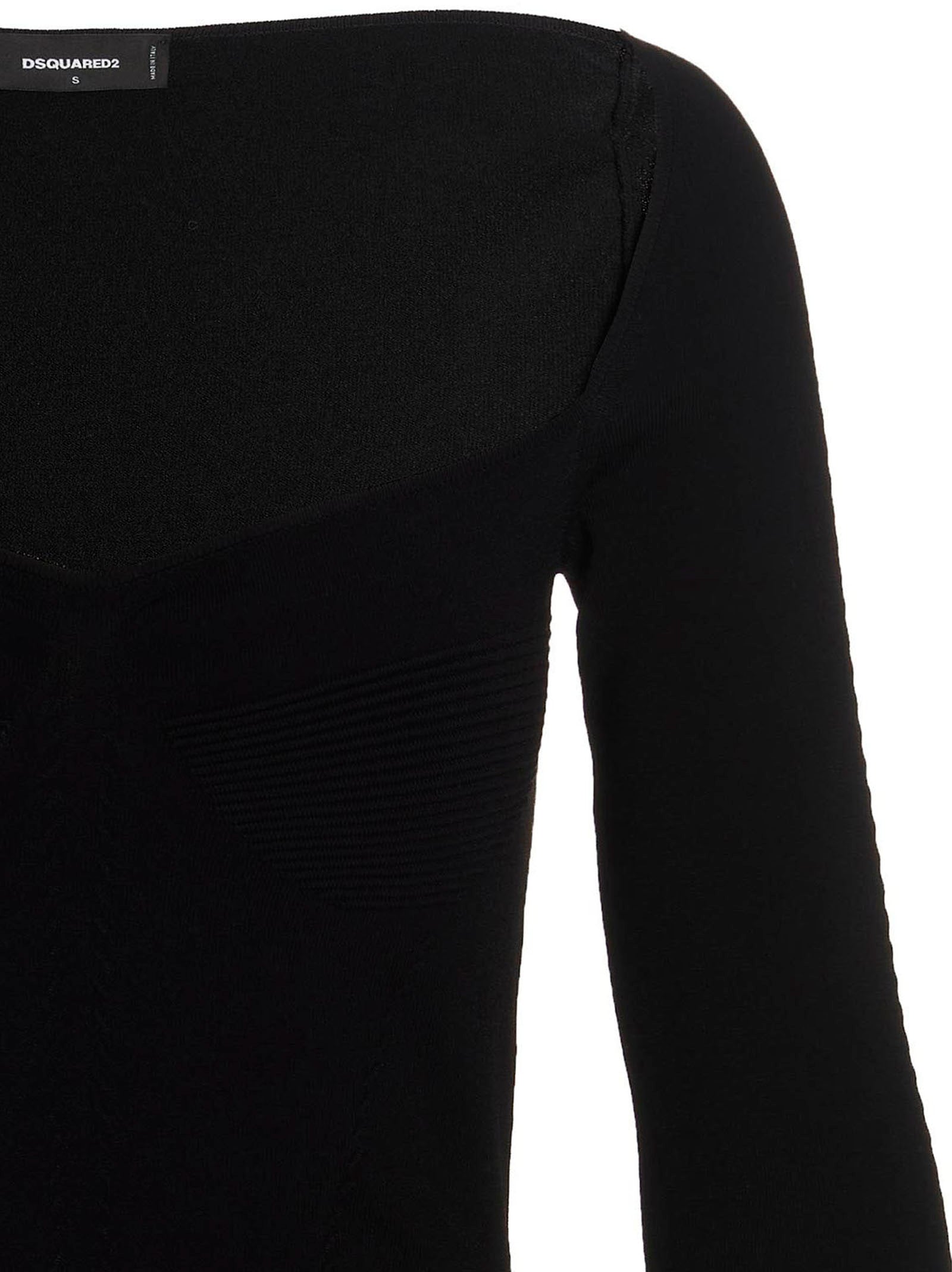 Dsquared2 Black Viscose Mini Skirt
