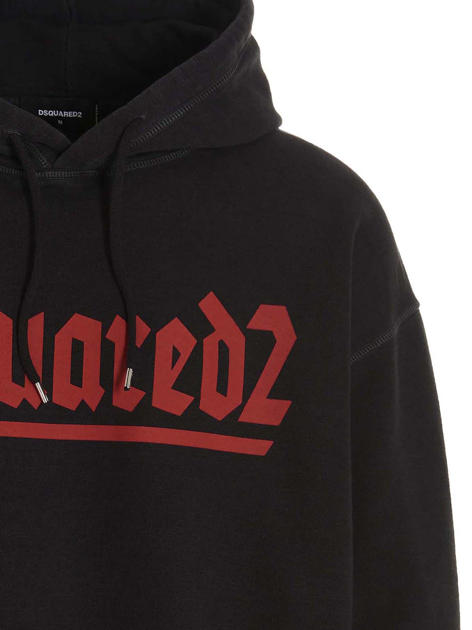 Dsquared2 Black Cotton Sweatshirt