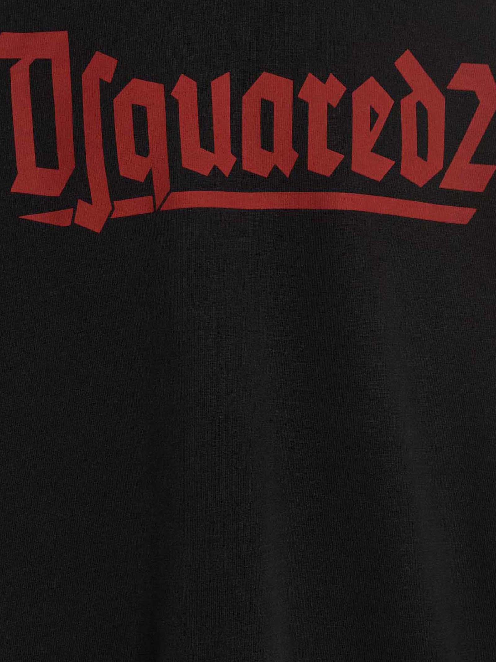 Dsquared2 Black Cotton Sweatshirt