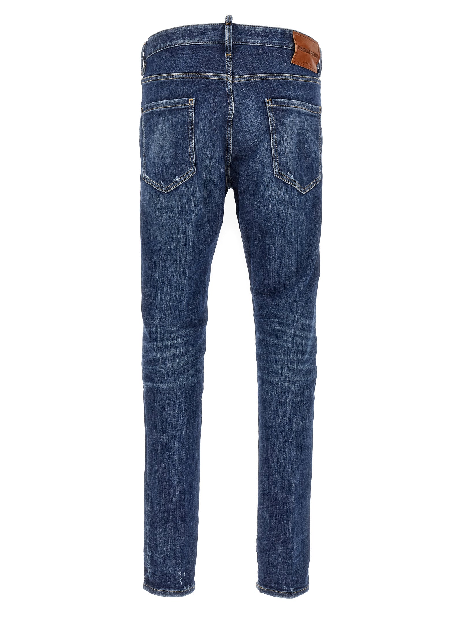 Dsquared2 Blue Cotton Slim Fit Jeans