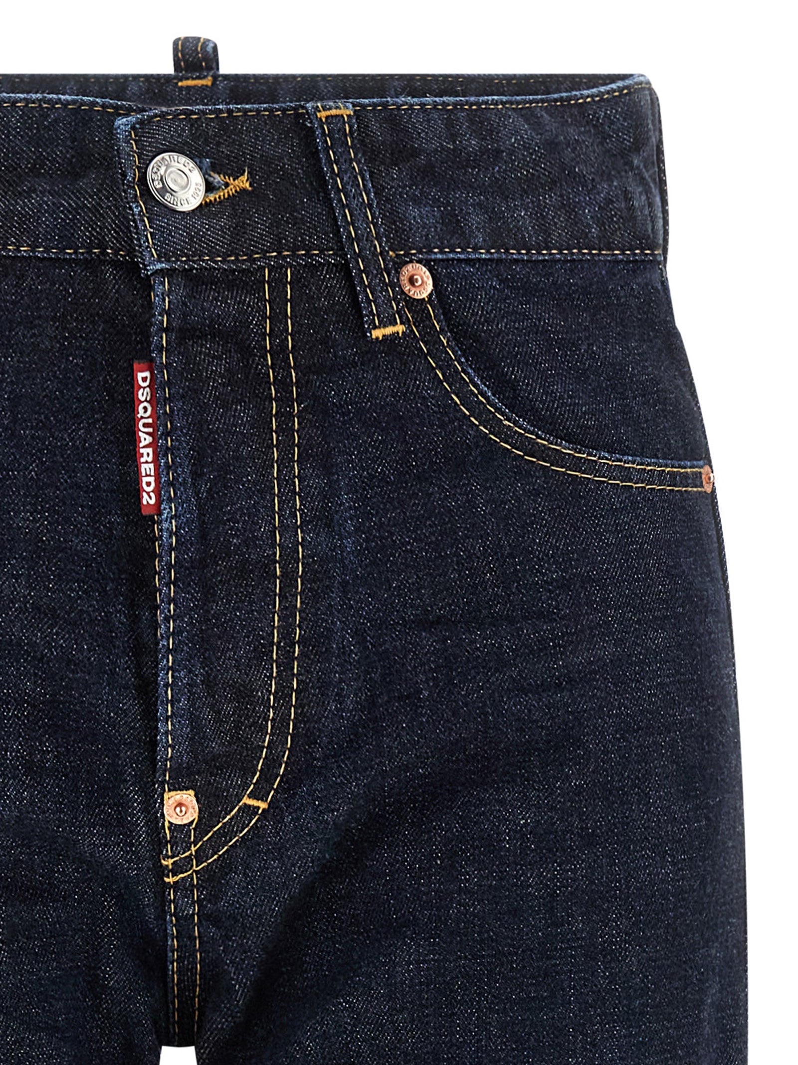 Dsquared2 Blue Cotton Straight-Leg Jeans